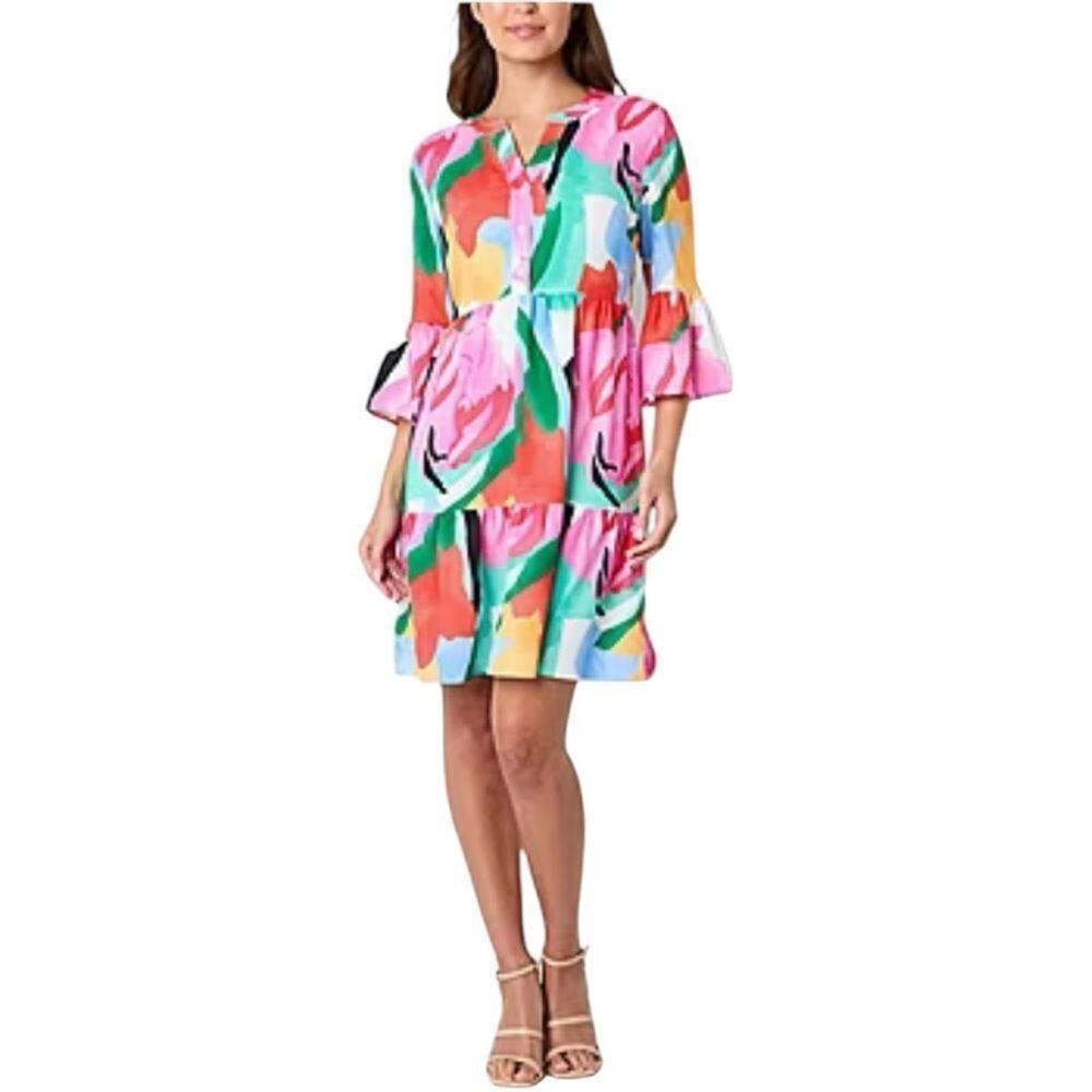 Be by CHETTA B Colorful Babydoll Dress - Picture 3 of 11